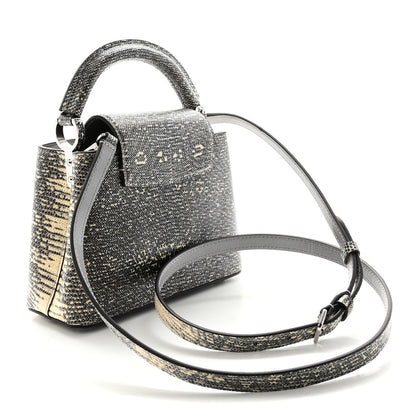 Louis Vuitton Lizard Mini Capucines Argento 3 of 10