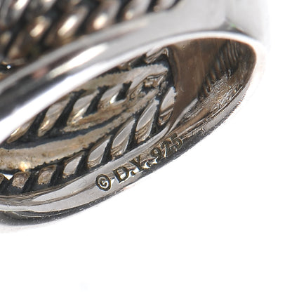 David Yurman Sterling Silver 18mm Wide Crossover Cable Ring 53 6.25 4 of 4