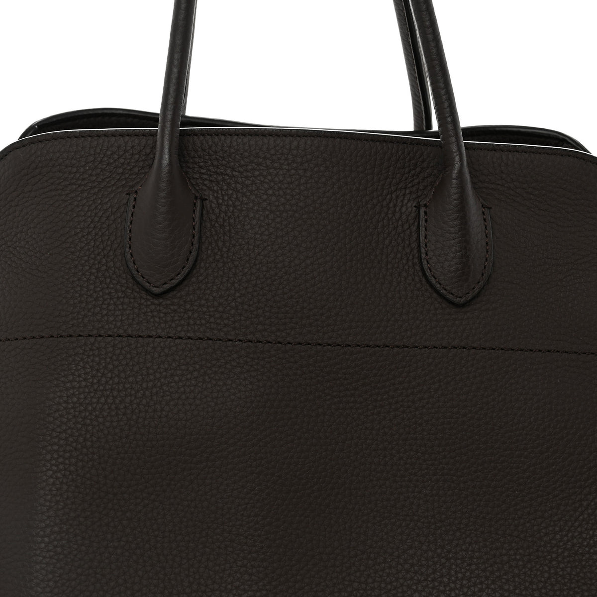 The Row Matte Grained Calfskin Soft Margaux 15 Mocha 7 of 9