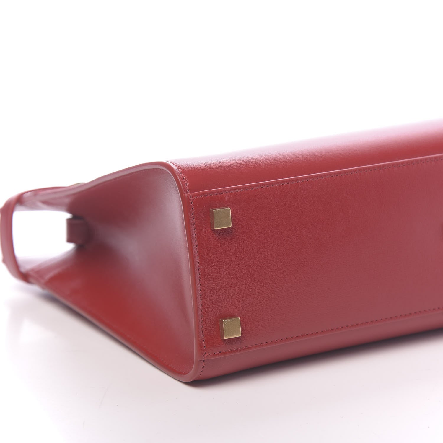 Saint Laurent Calfskin Small Manhattan Shopper Tote Red 7 of 9