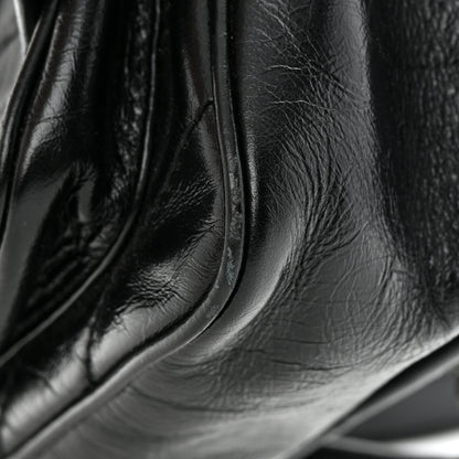 Saint Laurent Crinkled Calfskin Matelasse Monogram Baby Niki Chain Satchel Black 12 of 15