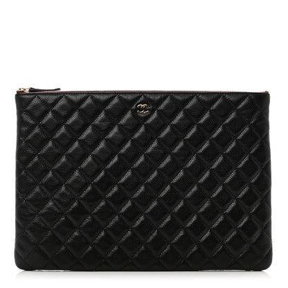 Chanel Caviar Quilted Large Cosmetic Case Black 1 of 8