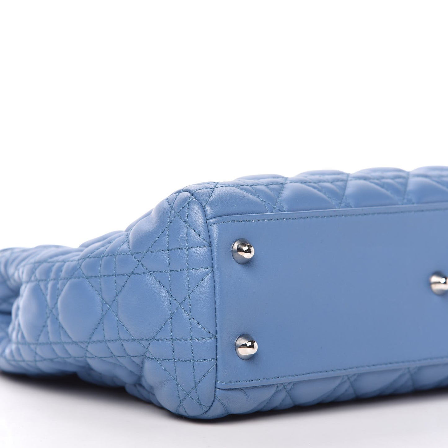 Lambskin Cannage Small Dior Soft Shopping Tote Blue