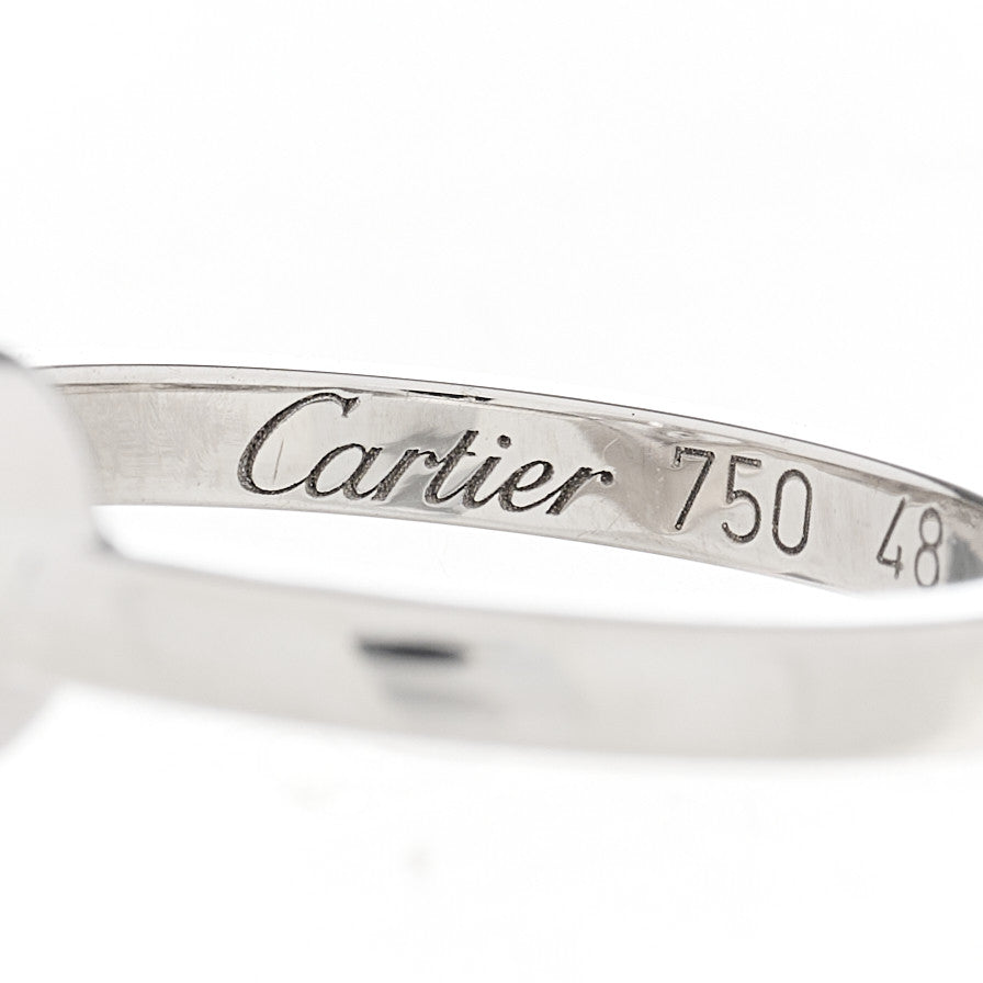 Cartier 18K White Gold Diamond Small Hearts and Symbols Ring 48 4.5 4 of 7