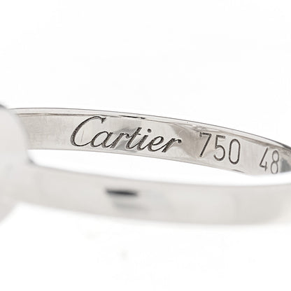 Cartier 18K White Gold Diamond Small Hearts and Symbols Ring 48 4.5 4 of 7