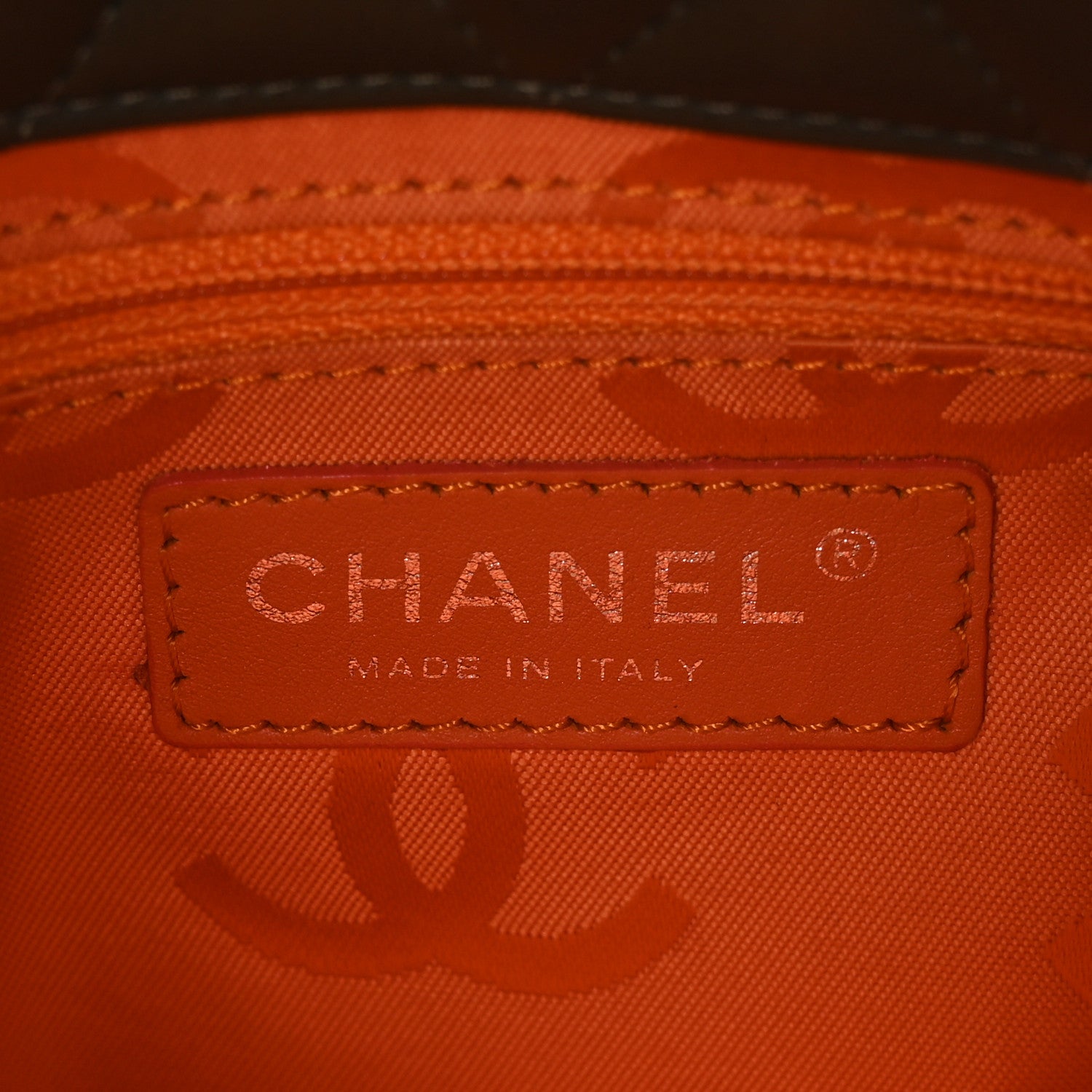 Chanel Calfskin Snakeskin Quilted Small Cambon Tote Khaki 5 of 8