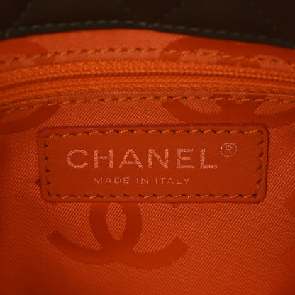 Chanel Calfskin Snakeskin Quilted Small Cambon Tote Khaki 5 of 8