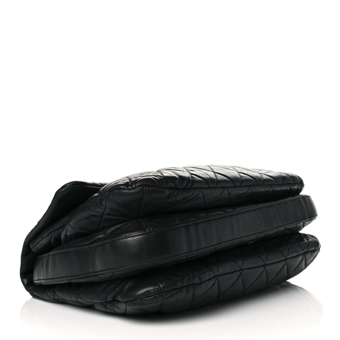 Lambskin Quilted Chanel 3 Maxi Flap Bag Black