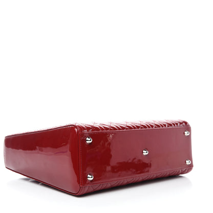 Christian Dior Patent Cannage Large Lady Dior Red 4 of 10