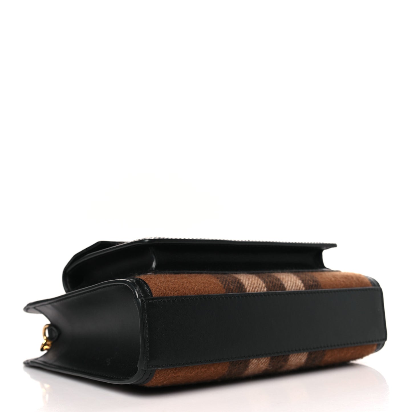Smooth Calfskin Cashmere Check Mini Pocket Bag Brown