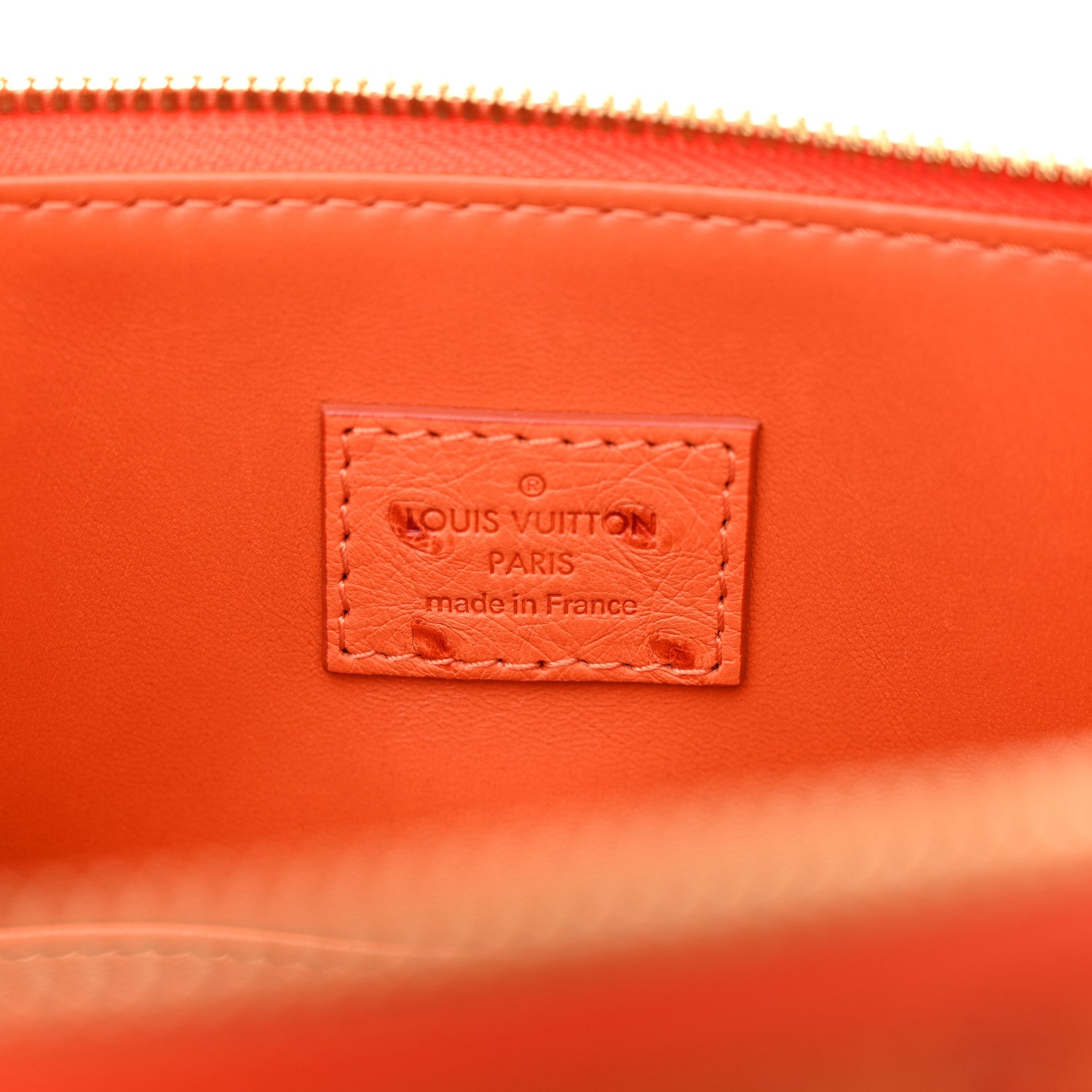 Louis Vuitton Ostrich Alma PM Piment 6 of 10