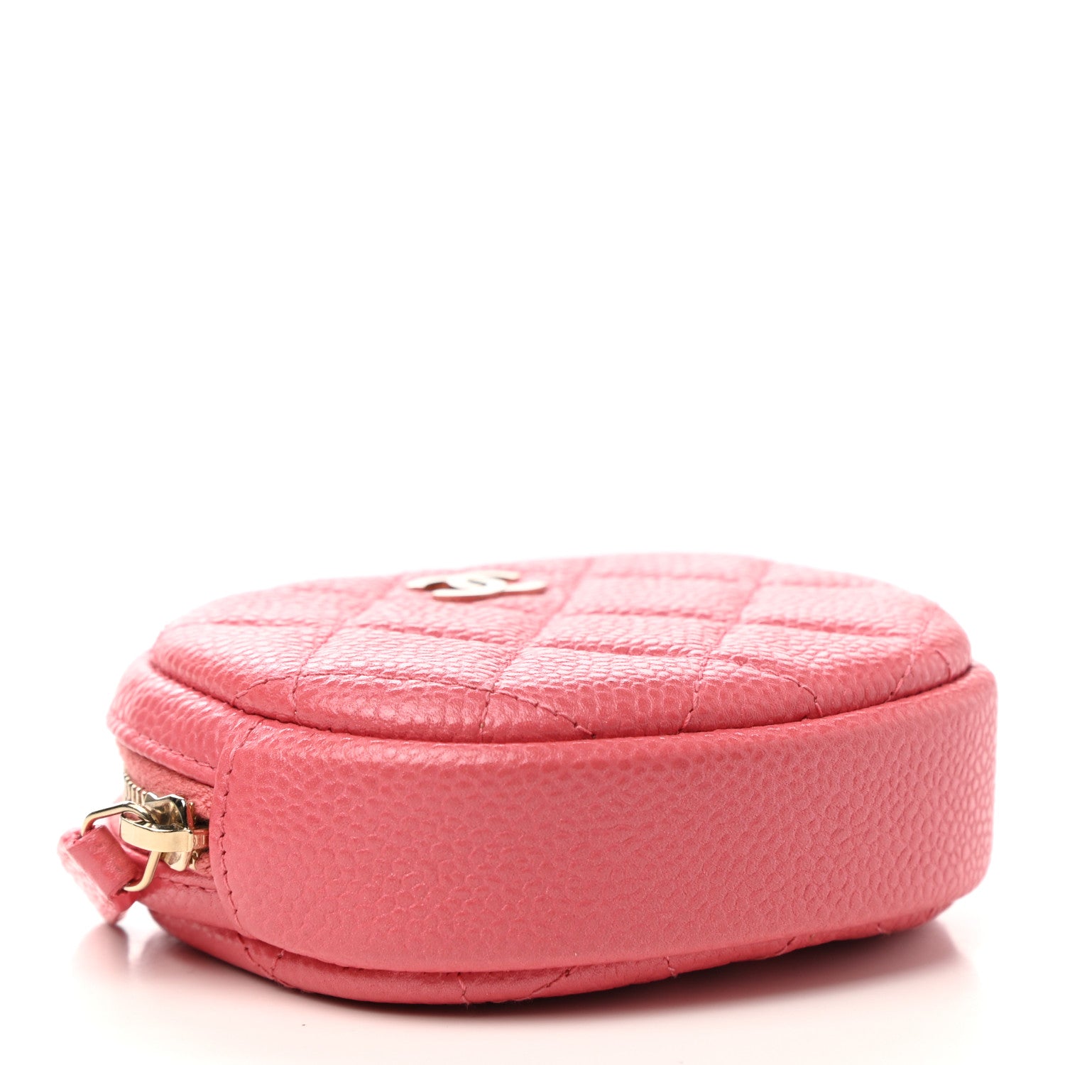 Chanel Iridescent Caviar Quilted Zip Around Classic Coin Purse Pink 4 of 8