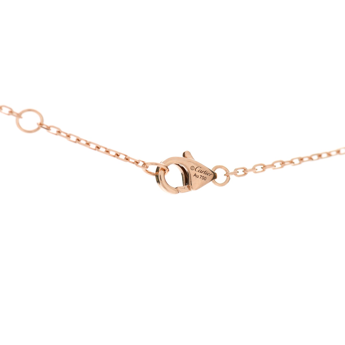 18K Pink Gold Diamond Juste Un Clou Paved Pendant Necklace