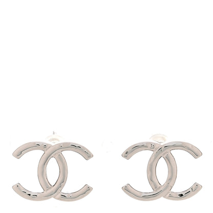 Chanel Metal CC Earrings Silver 1 of 5