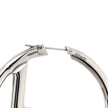 Fendi Metal FF Hoop Earrings Gold Silver 4 of 5