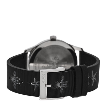 Gucci Stainless Steel Calfskin 38mm G-Timeless Bee Star Hologram Quartz Watch Black 3 of 4