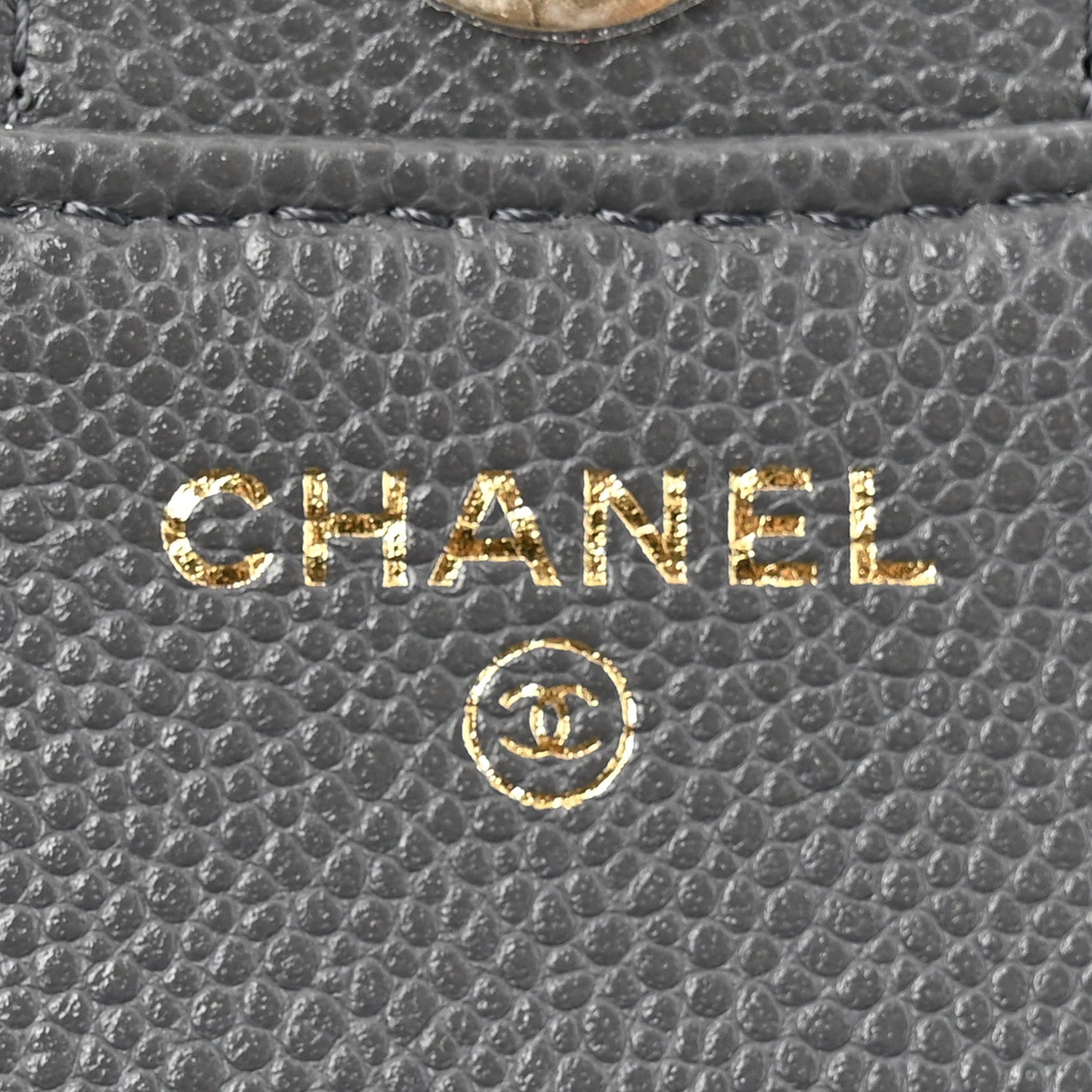 Chanel Caviar Quilted Flap Phone Holder With Chain Grey 7 of 14