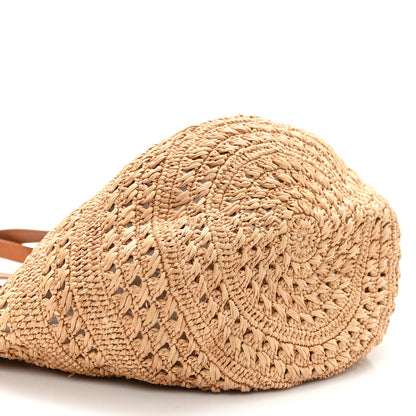 Saint Laurent Raffia Calfskin Small Panier Tote Naturel 9 of 11