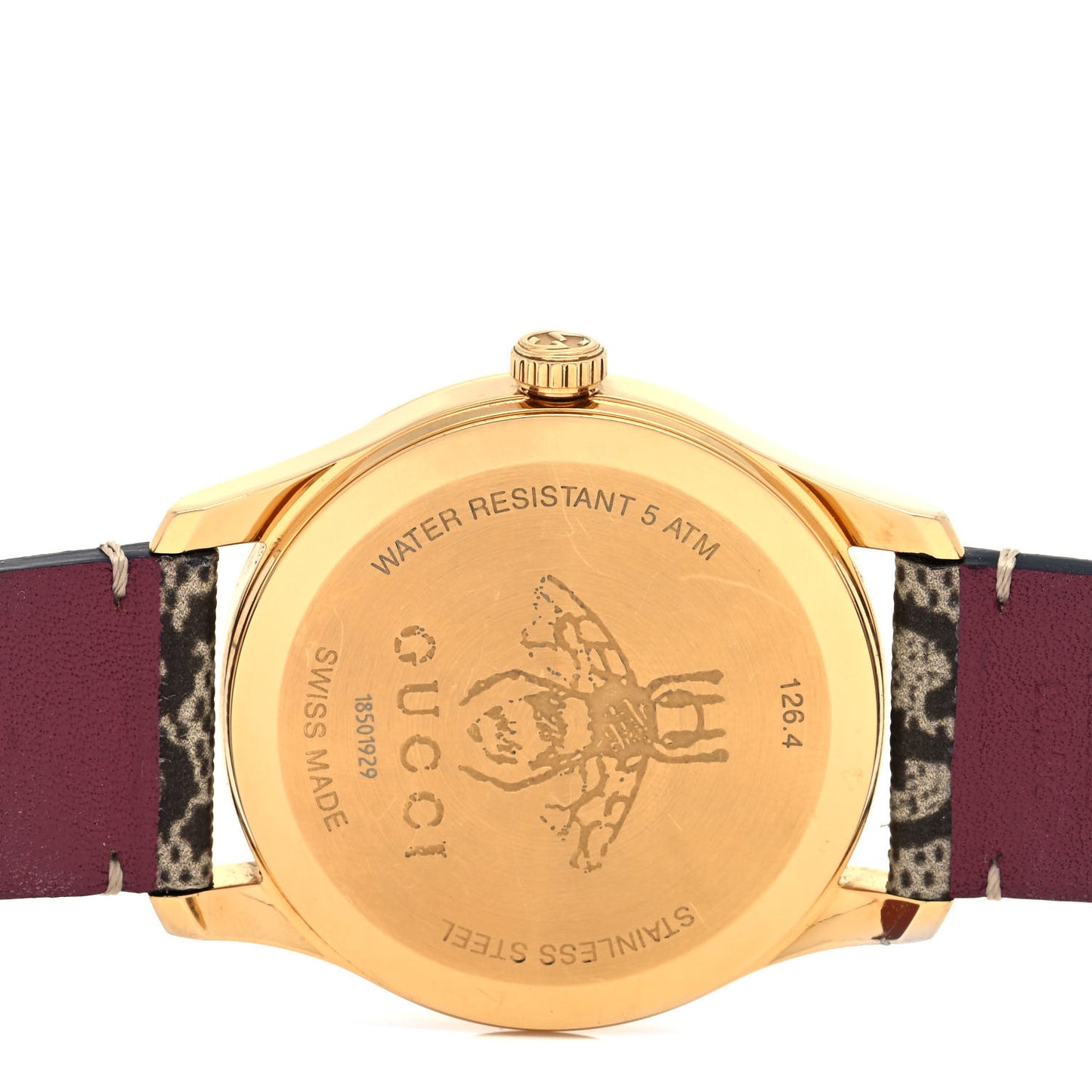 Stainless Steel Canvas 38mm G-Timeless Supreme GG Blooms Quartz Watch Brown
