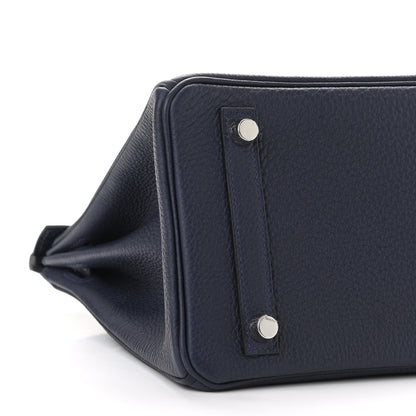Hermes Togo Matte Alligator Birkin Touch 25 Bleu Nuit Bleu Indigo 8 of 10