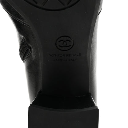 Chanel Stretch Lambskin Cap Toe CC Short Boots 40 Black 7 of 9