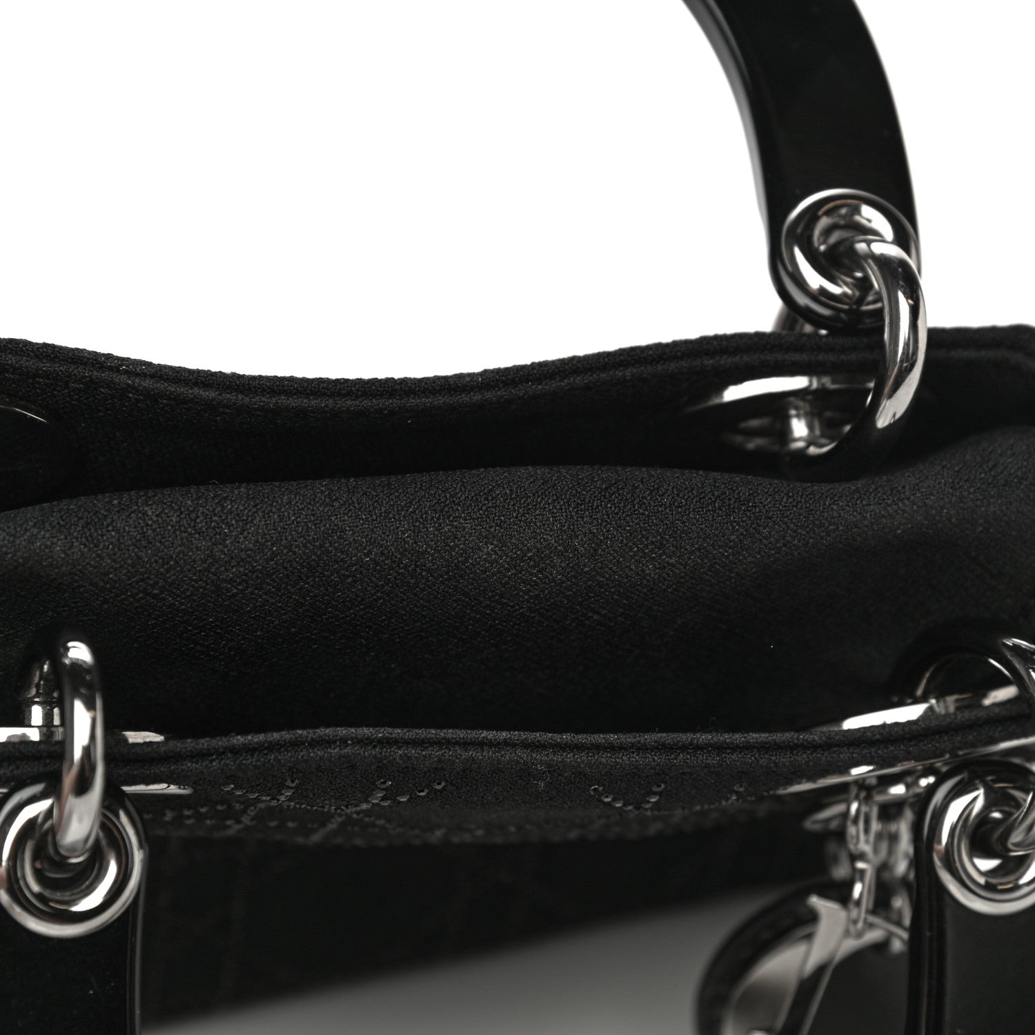 Christian Dior Canvas Studded Cannage Mini Lady Dior Black 18 of 18