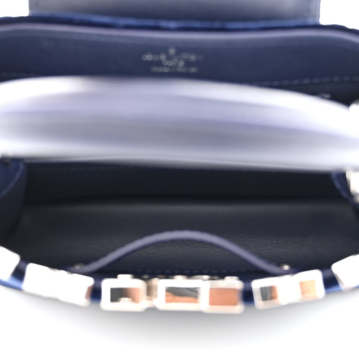 Velvet Crystal Capucines Mini Midnight Blue