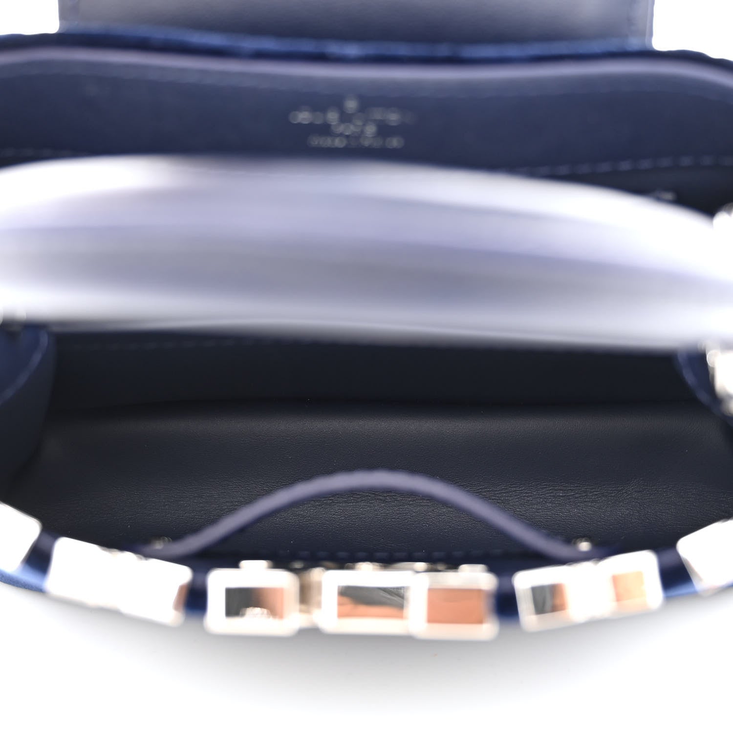 Louis Vuitton Velvet Crystal Capucines Mini Midnight Blue 5 of 9