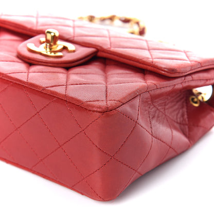 Chanel Lambskin Quilted Mini Square Flap Red 10 of 10