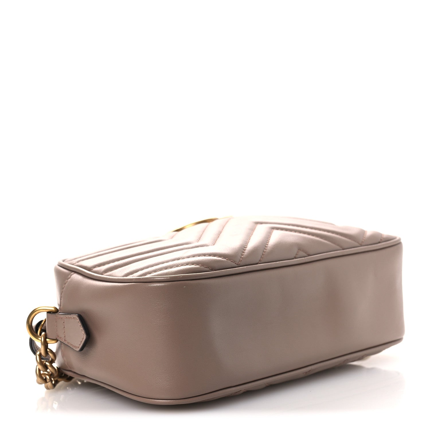Gucci Calfskin Matelasse Small GG Marmont Chain Shoulder Bag Porcelain Rose 4 of 13