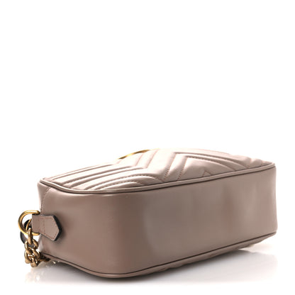 Gucci Calfskin Matelasse Small GG Marmont Chain Shoulder Bag Porcelain Rose 4 of 13