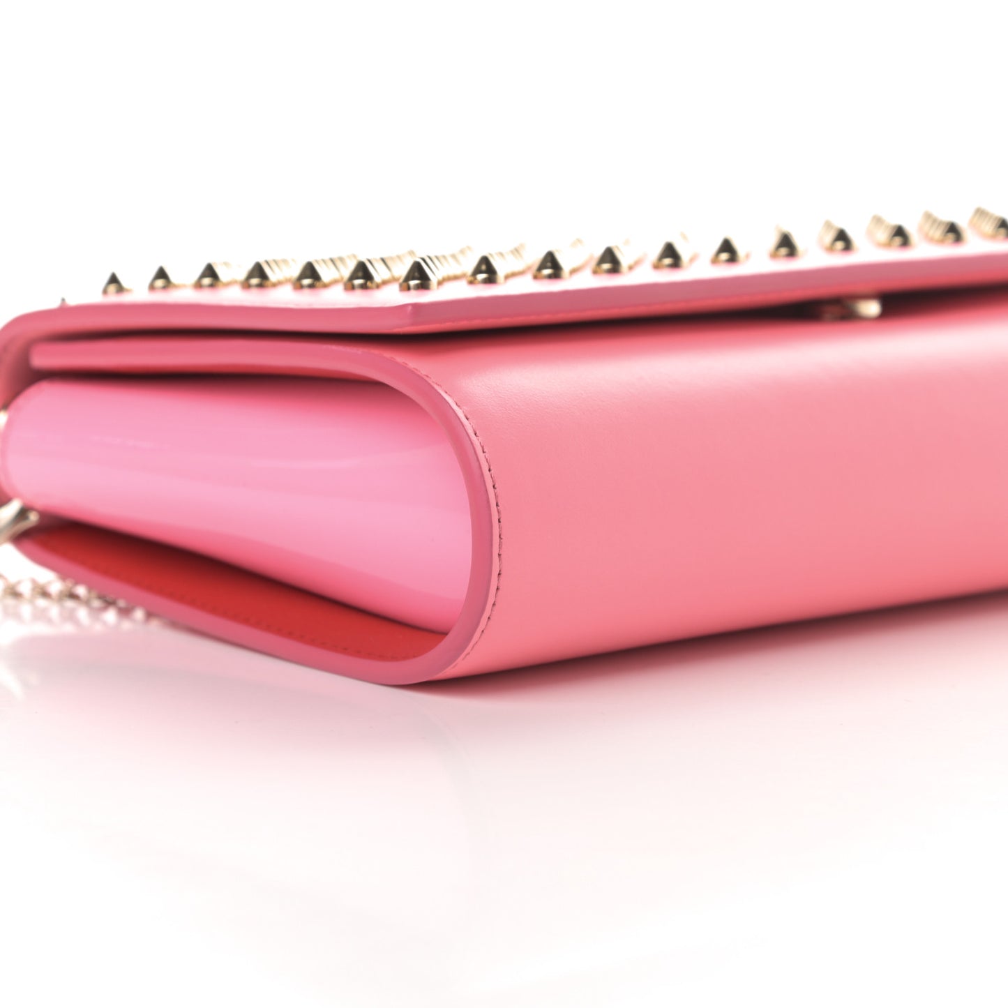 Calfskin Spikes Paloma Clutch Gold Dolly