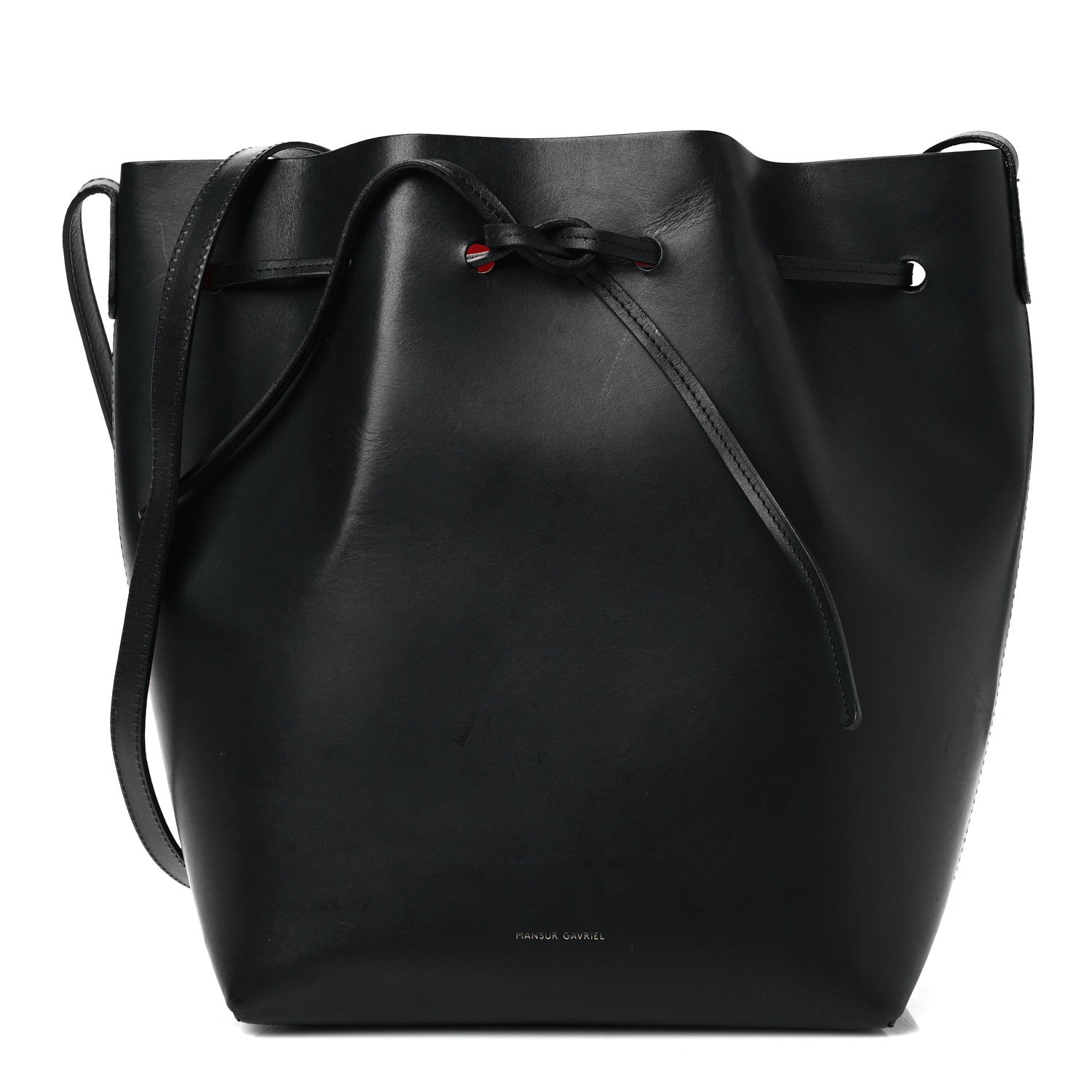 Mansur Gavriel Calfskin Bucket Bag Black Flamma 1 of 15