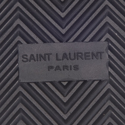 Saint Laurent Lambskin Joan Slide Sandals 38 Black 7 of 8