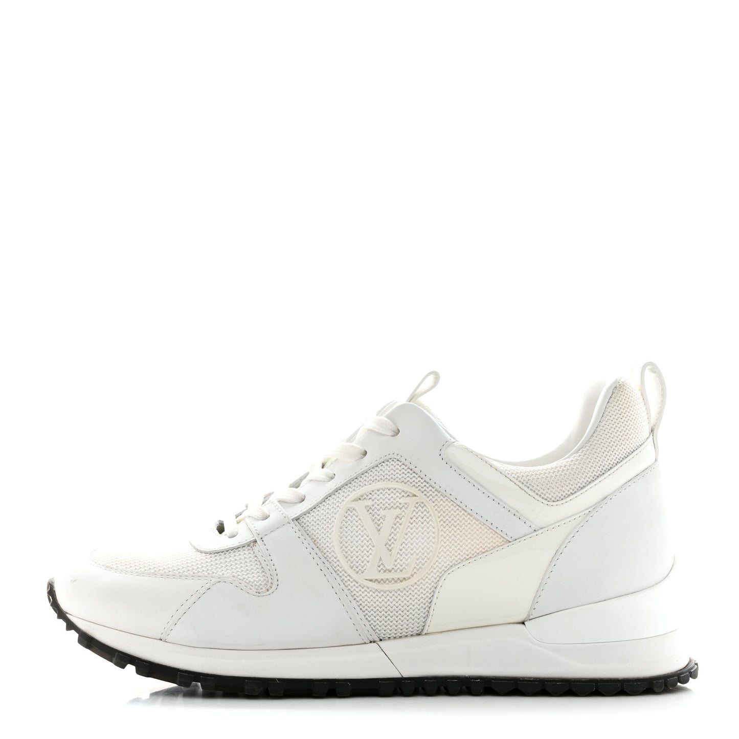 Calfskin Mesh Run Away Sneakers 37 White