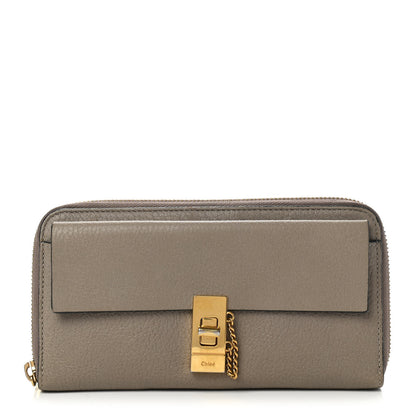 Chloe Grained Calfskin Drew Zipped Wallet Motty Grey 1 of 11