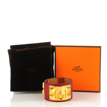 Hermes Matte Alligator Collier De Chien CDC Bracelet S Rouge H 7 of 7