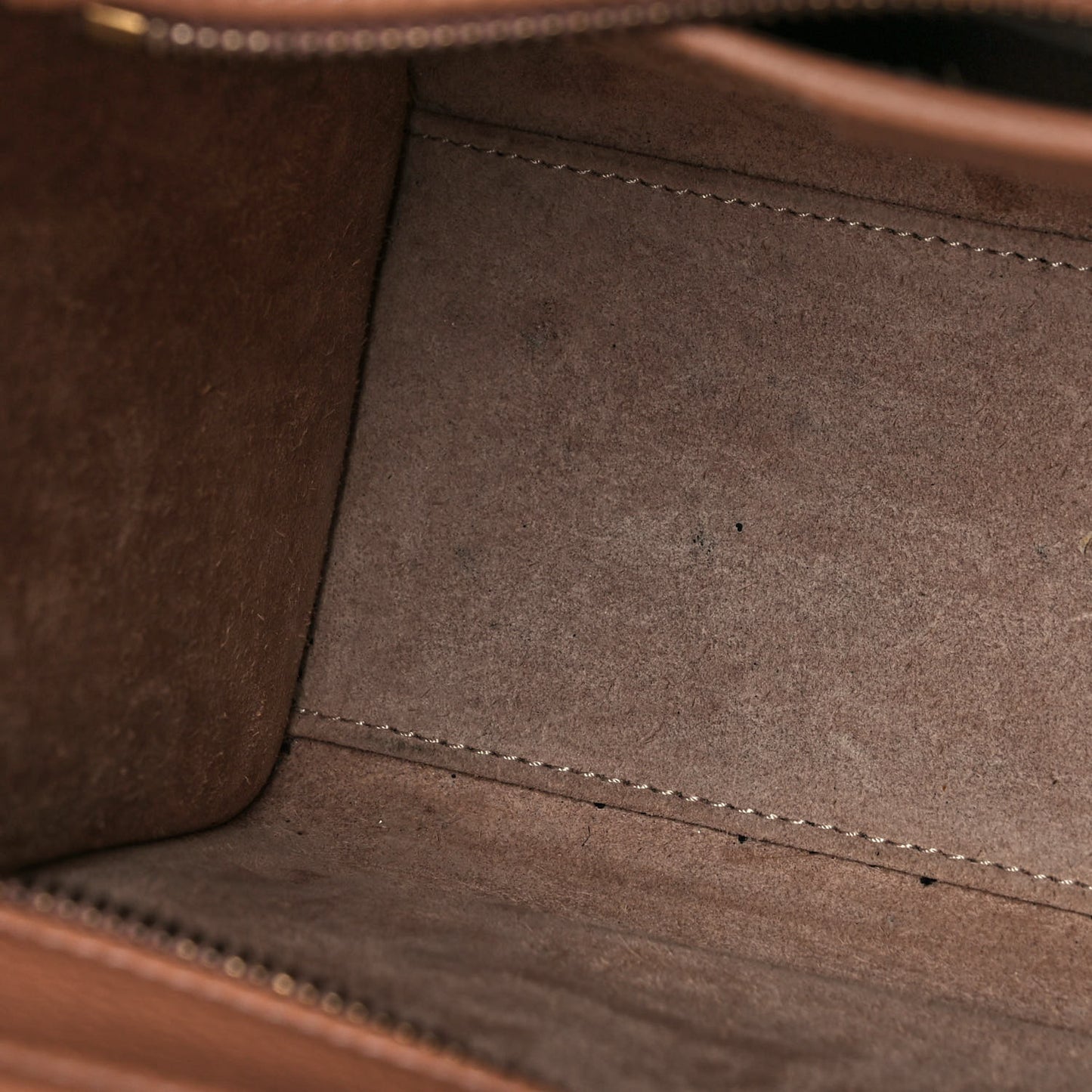 Drummed Calfskin Nano Luggage Camel