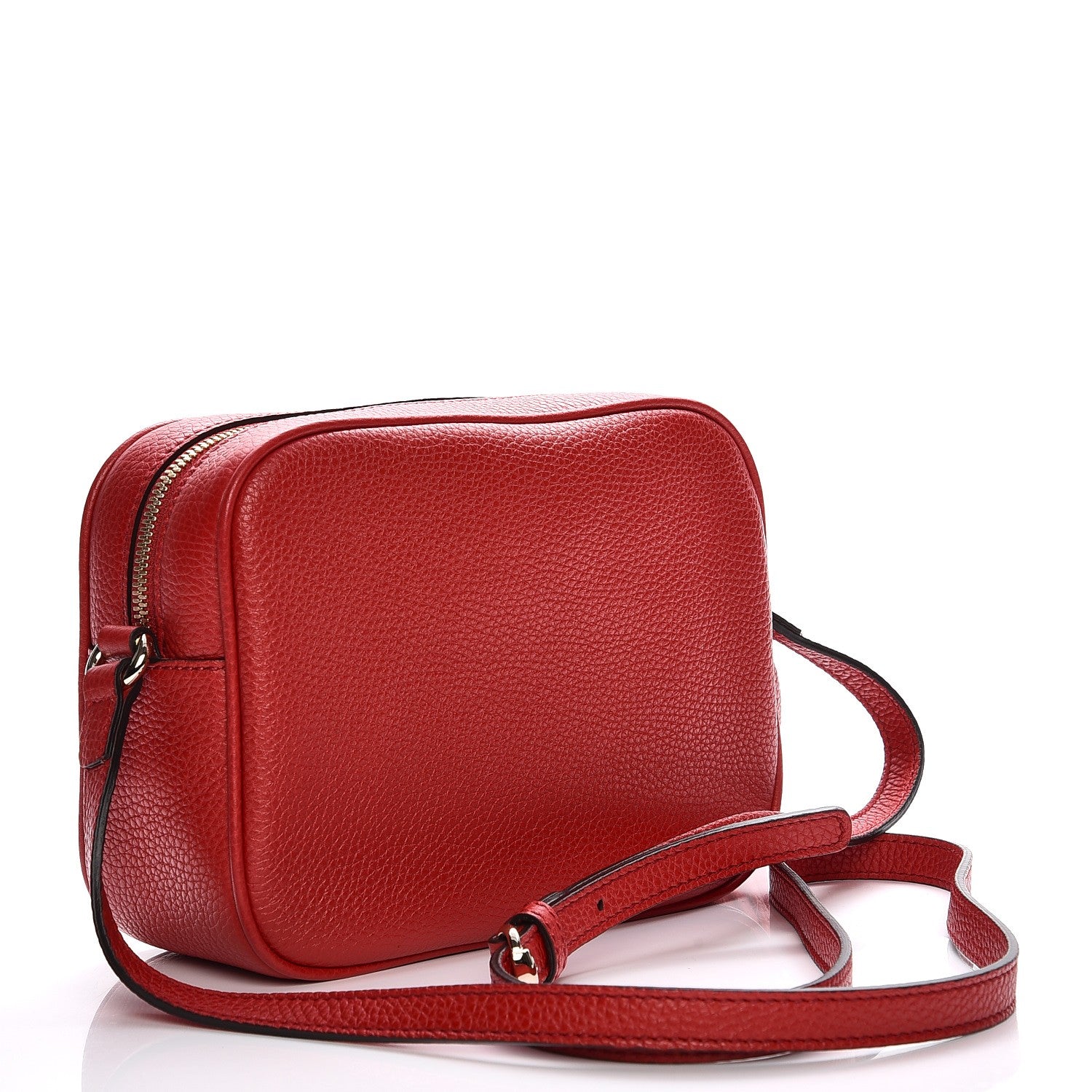 Gucci Pebbled Calfskin Small Soho Disco Bag Tabasco Red 3 of 7
