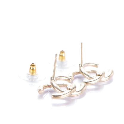 Chanel Crystal Baguette CC Earrings Gold Multicolor 3 of 5