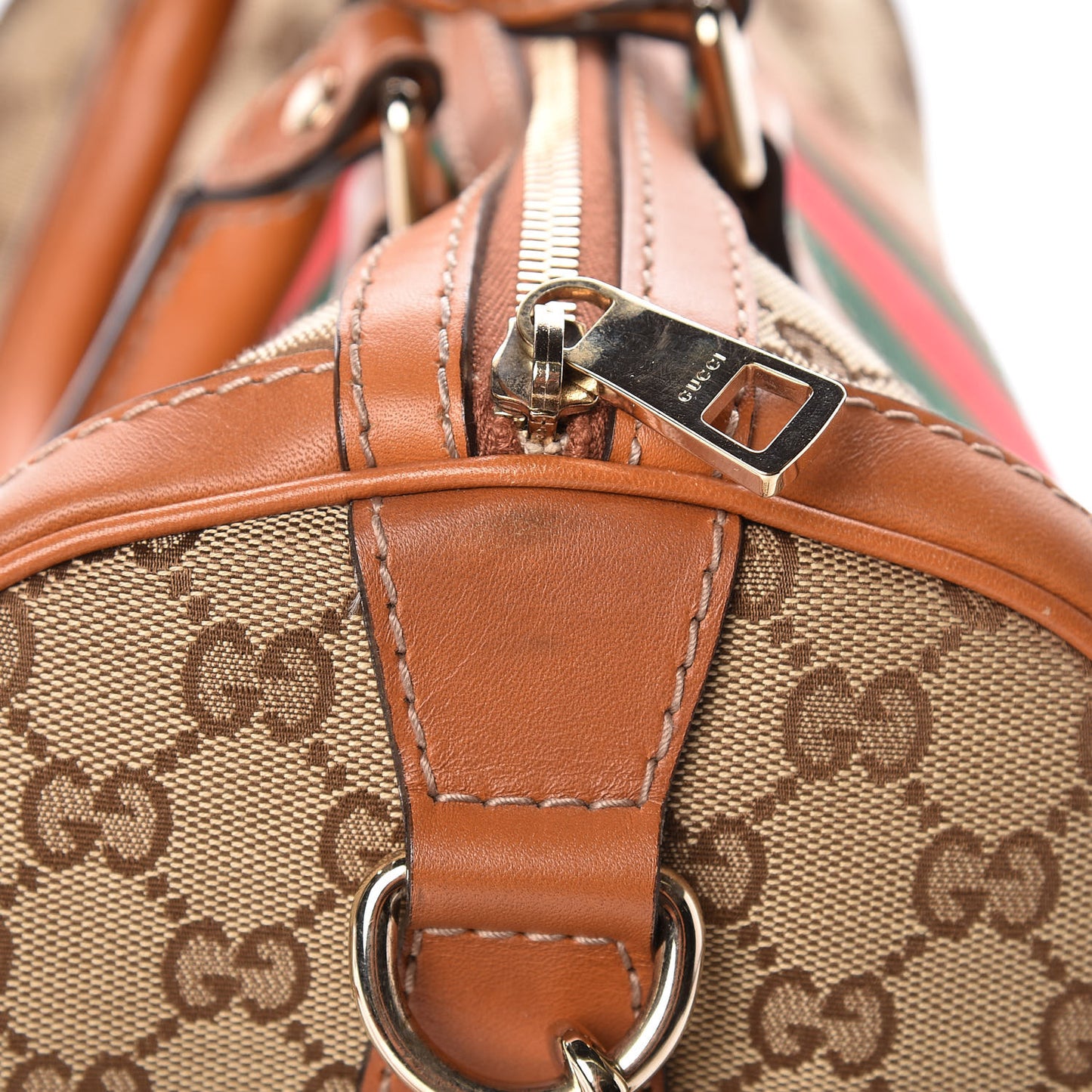 Monogram Vintage Web Medium Boston Tobacco