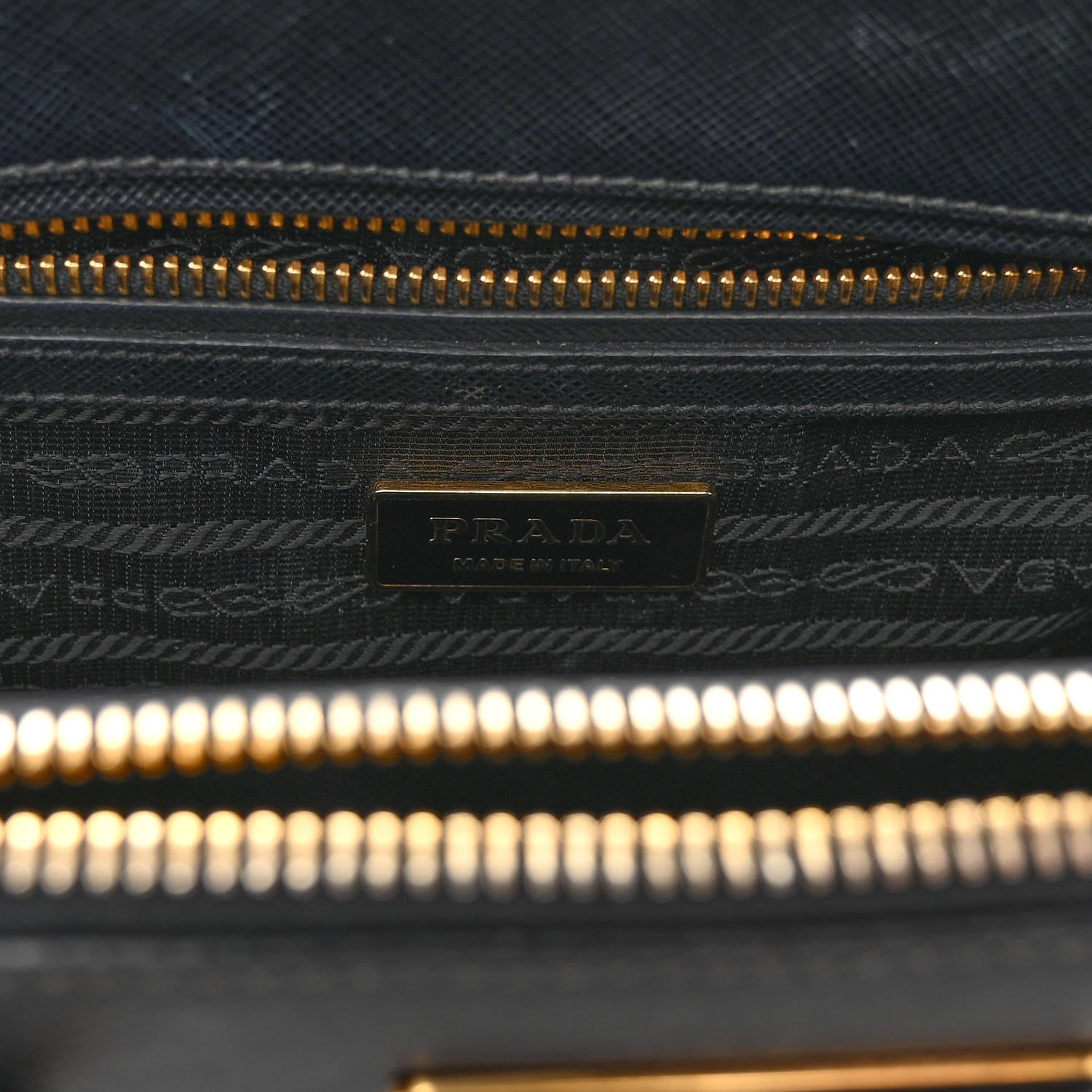 Prada Saffiano Mini Galleria Double Zip Tote Black 6 of 9
