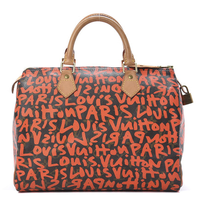 Louis Vuitton Monogram Graffiti Speedy 30 Orange 1 of 12
