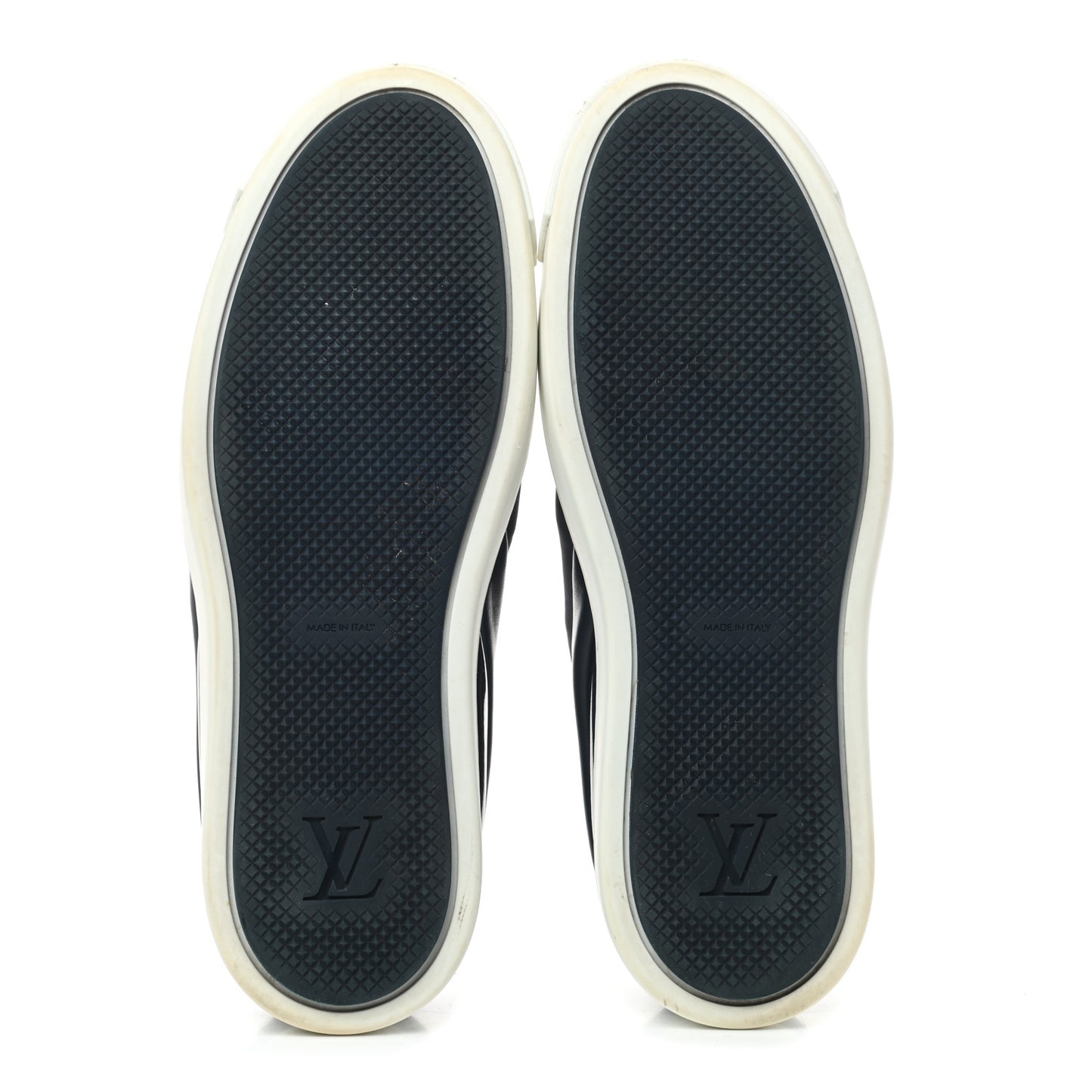 Monogram Denim Slip On Sneakers 36.5 Blue