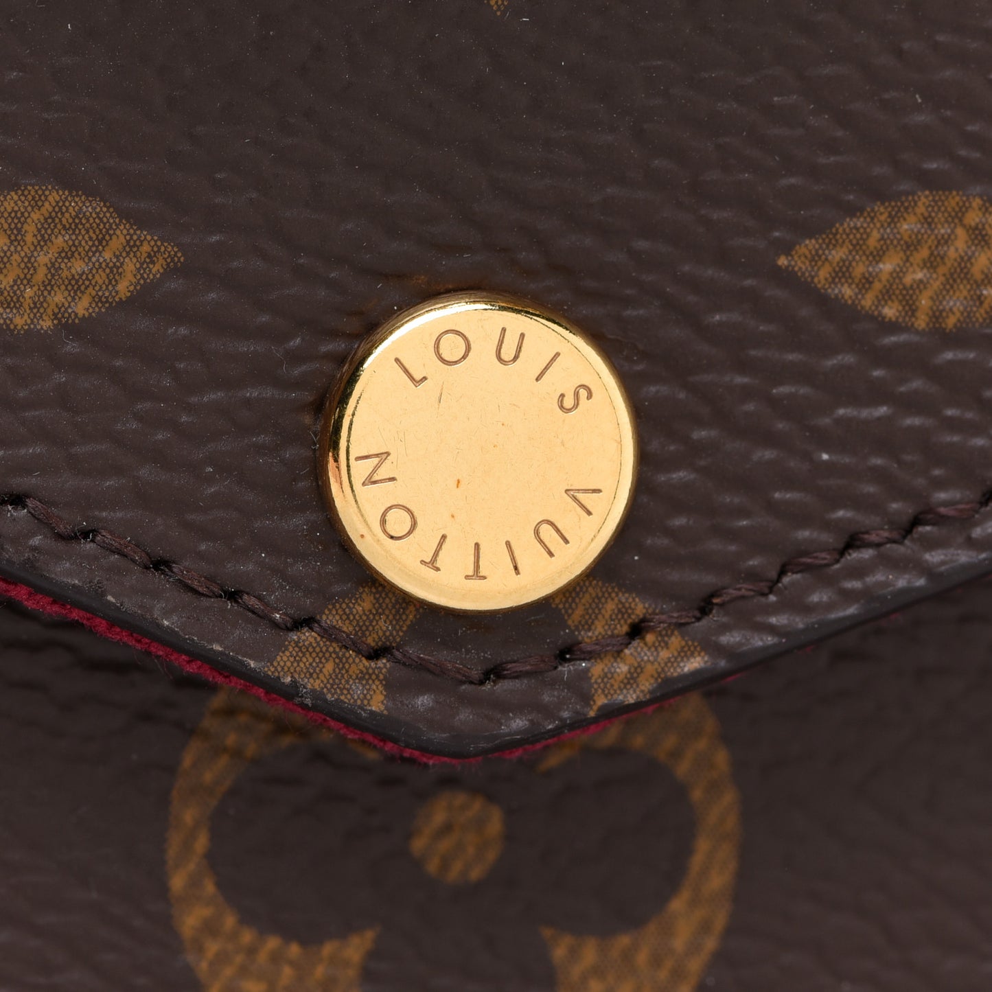 Monogram Pochette Felicie Chain Wallet Fuchsia