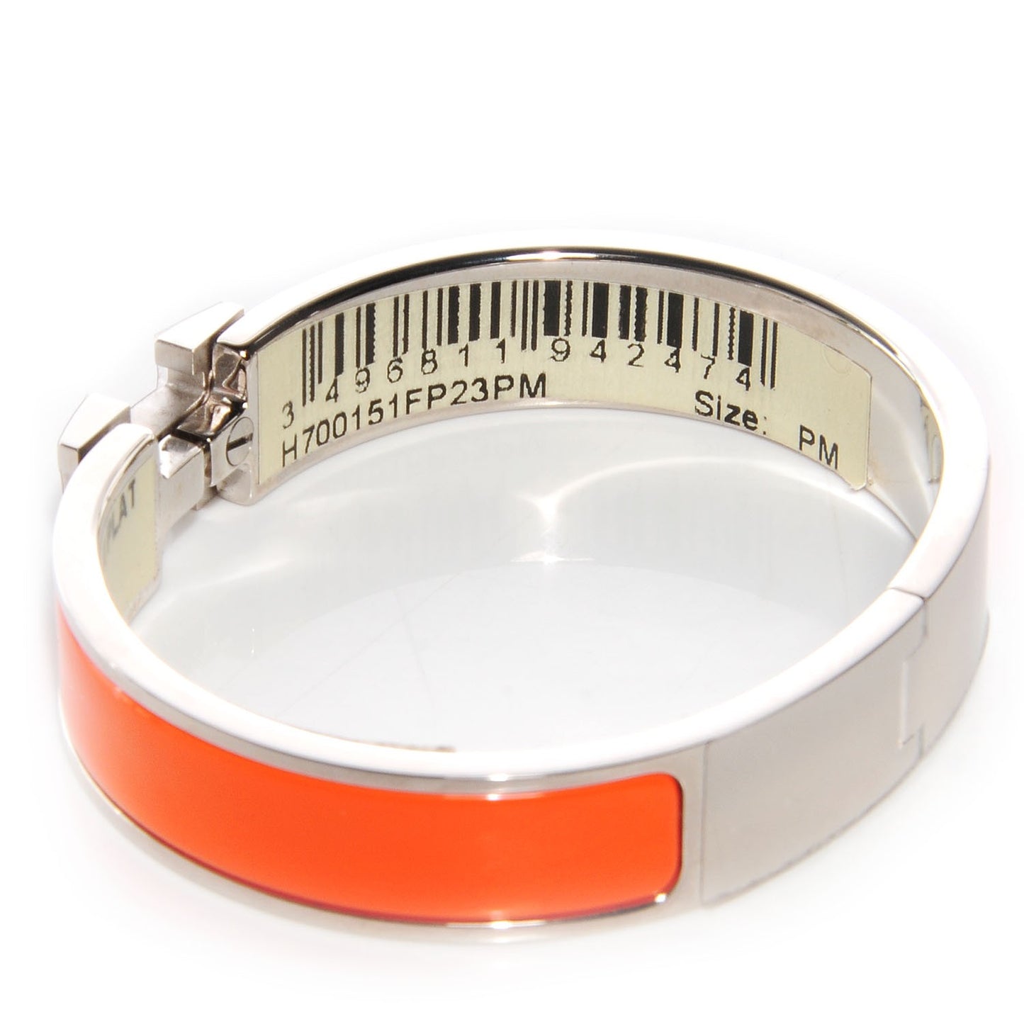 Enamel Narrow Clic Clac H Bracelet PM Orange