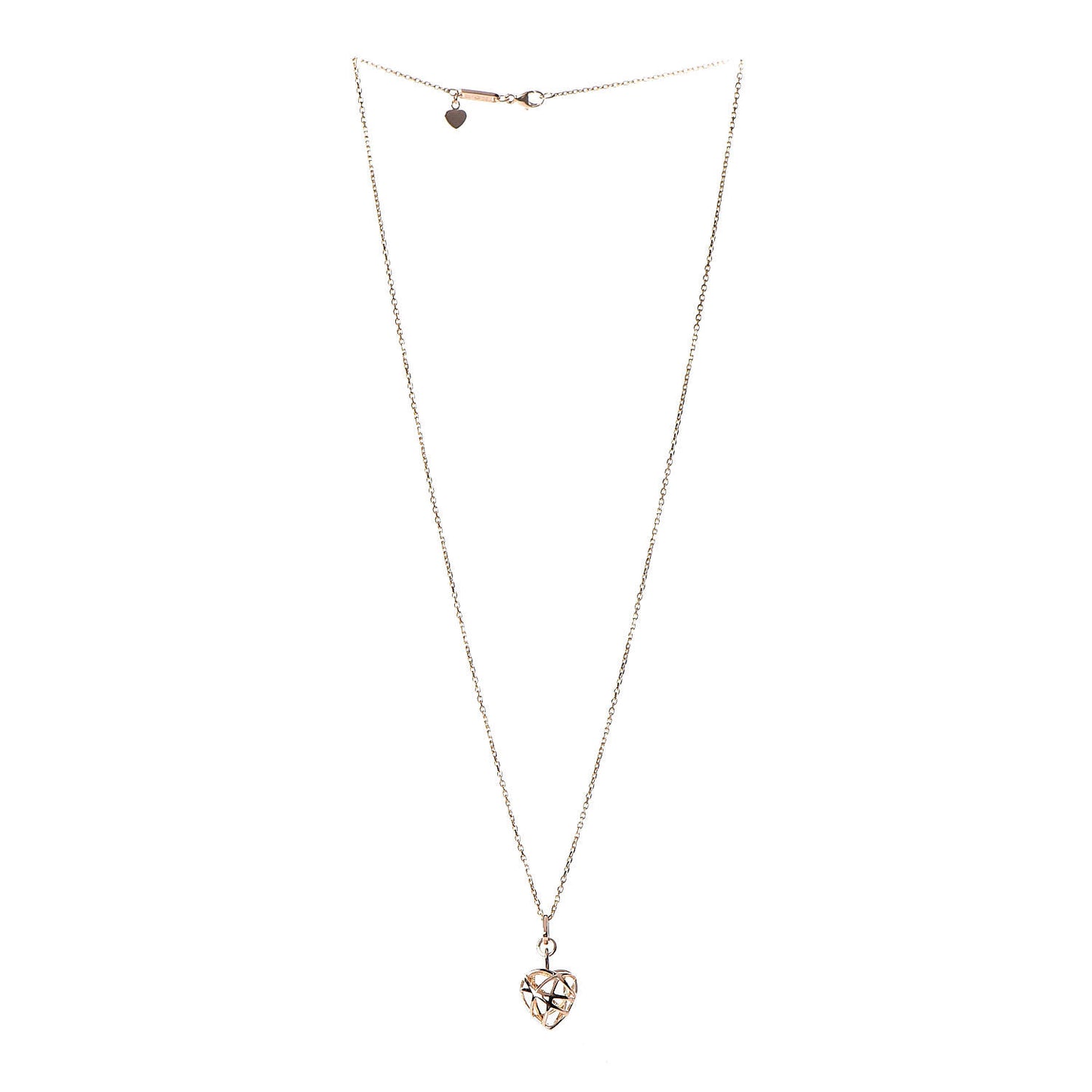 18K Rose Gold Heart Pendant Necklace