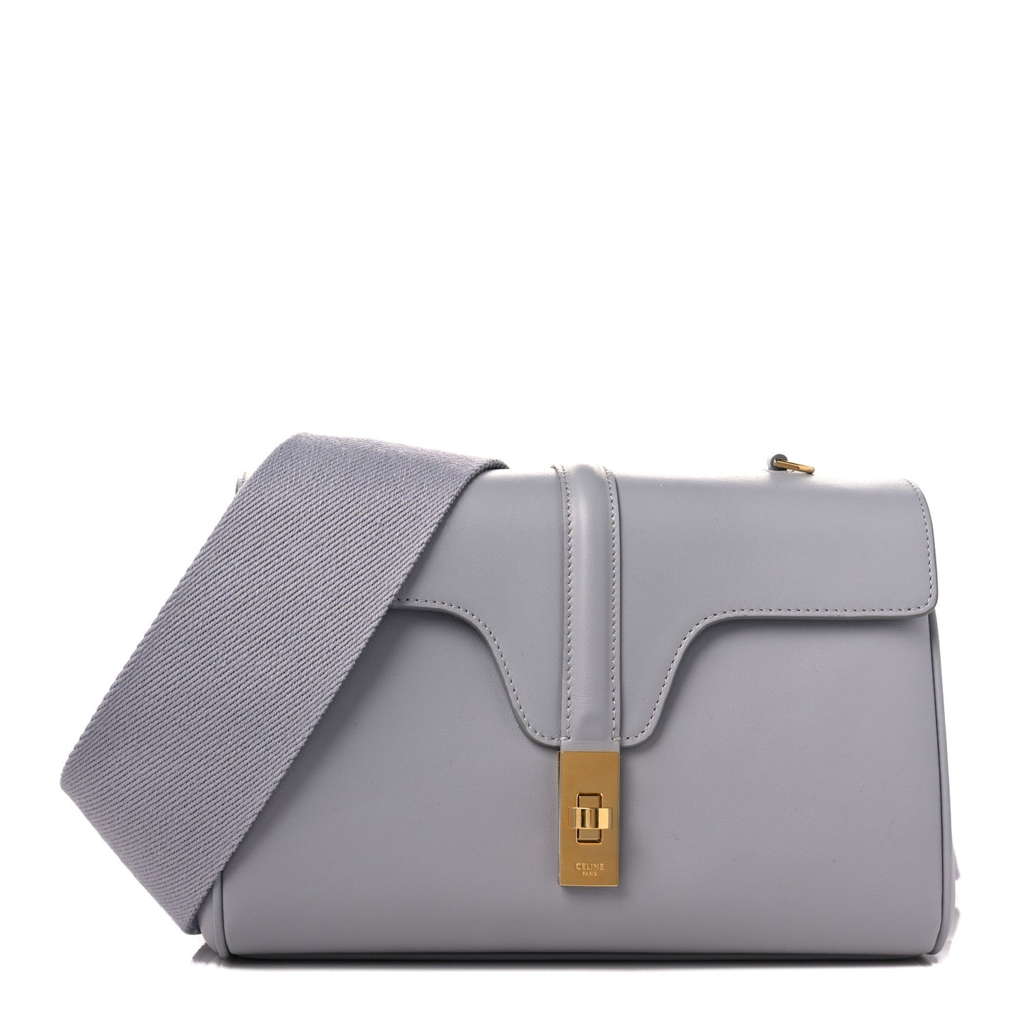 Smooth Calfskin Teen Soft 16 Shoulder Bag Light Grey