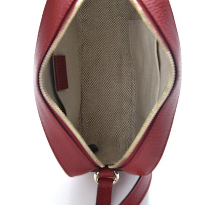 Gucci Dollar Calfskin Bi-Color Small Soho Disco Bag New Rosette Hibiscus Red 4 of 9