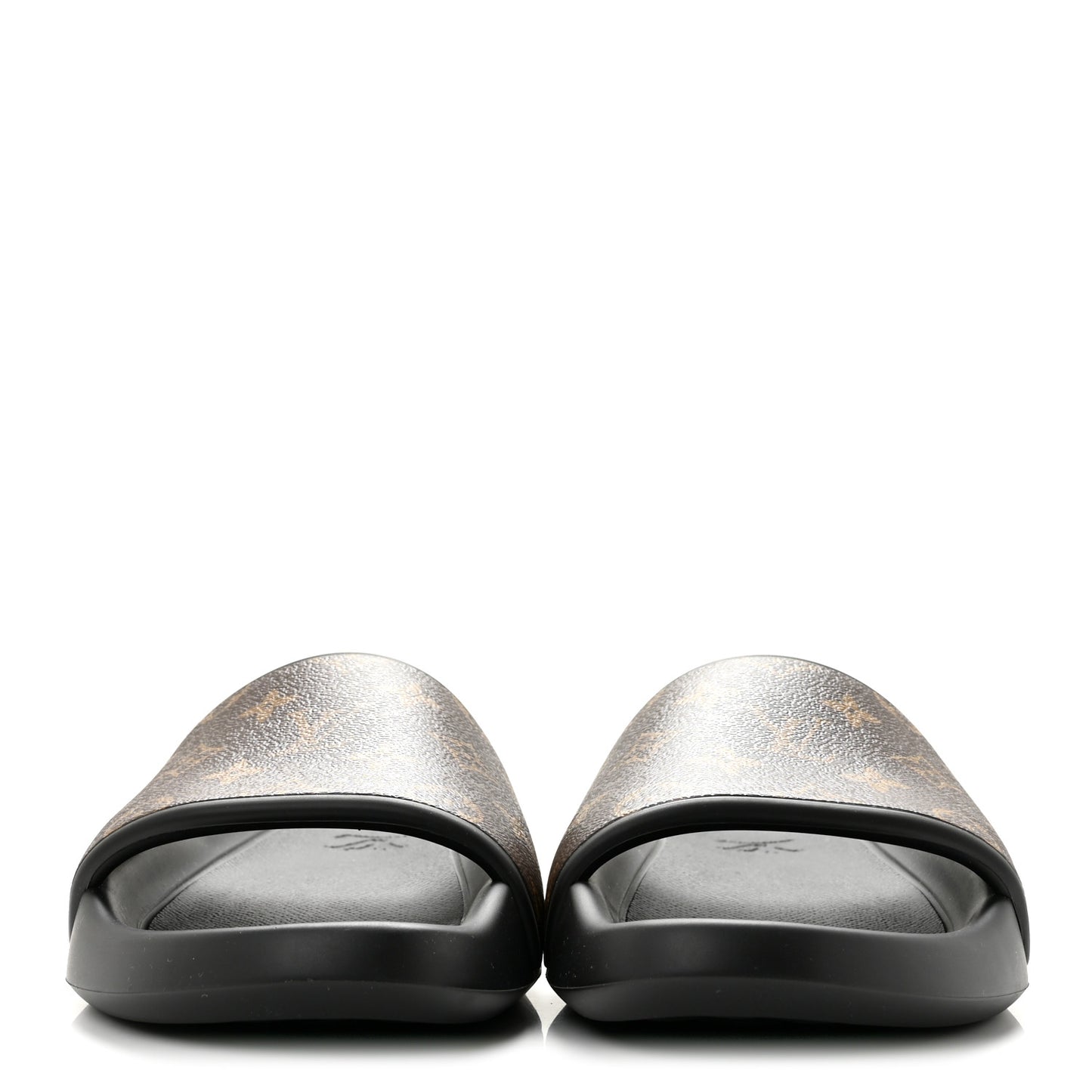 Rubber Monogram Mens Waterfront Mules 8 Macassar